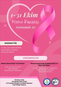 1-31 Ekim Meme Kanseri Farkındalık Ayı